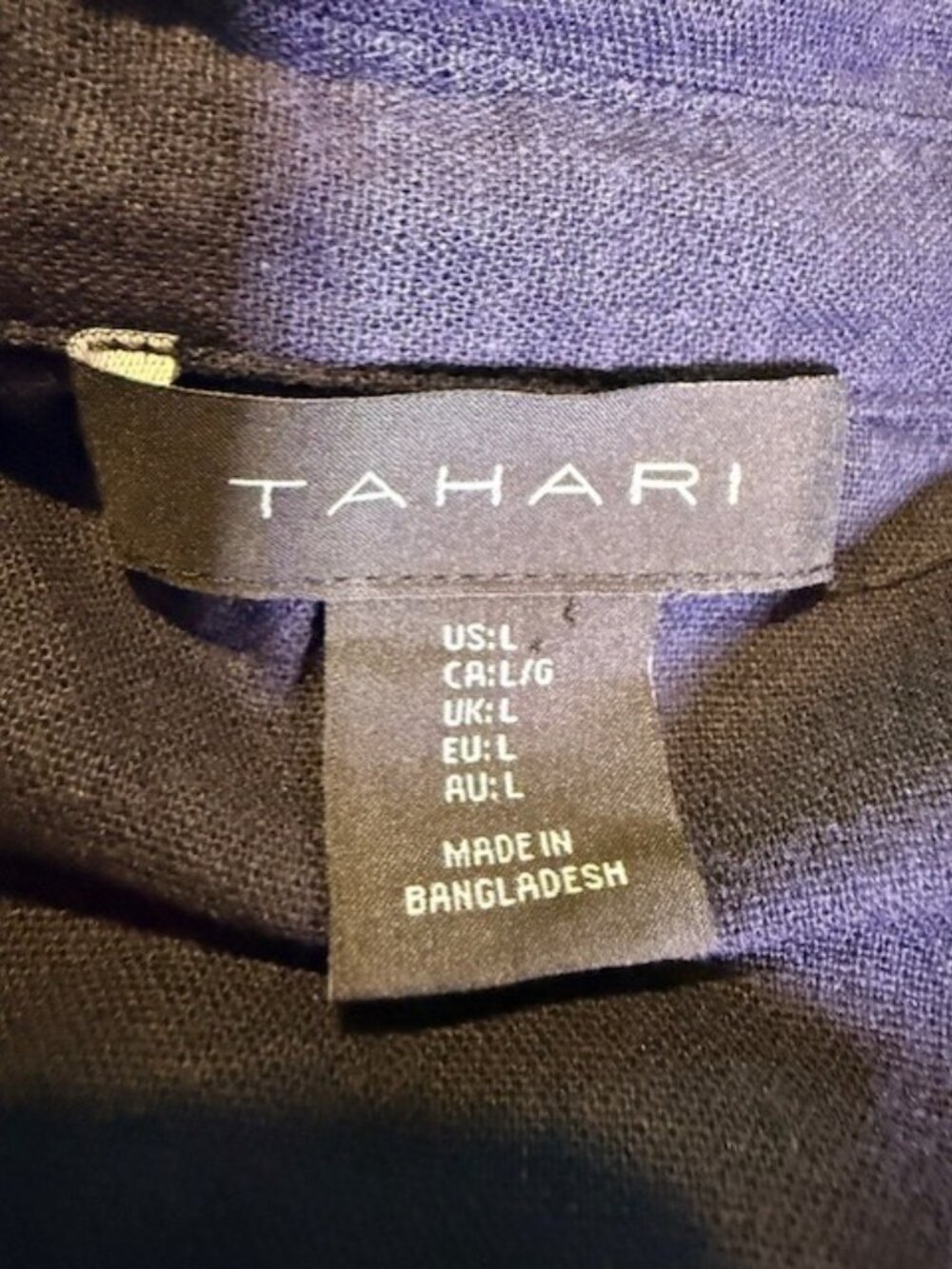 Tahari Classic Navy Blue Button-Front Midi Dress with Pockets, Size L - Picture 8 of 9